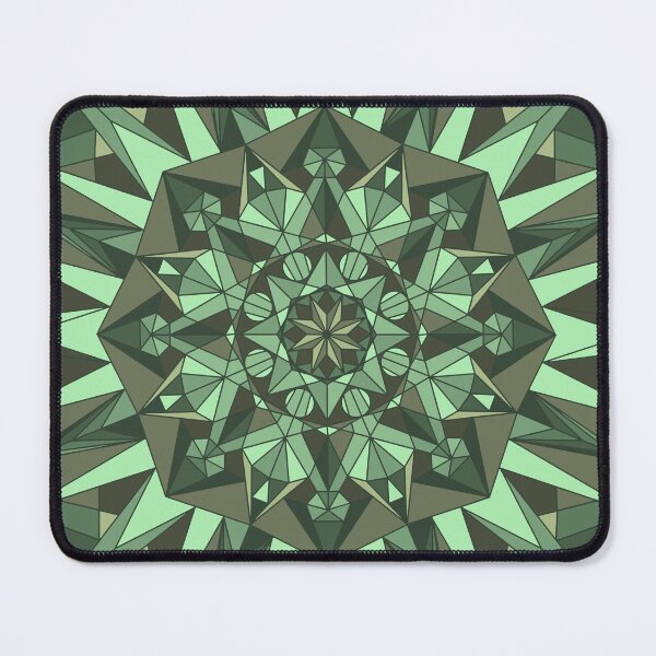 Item preview, Sharp star crystal mandala green designed and sold by Depression-Art.