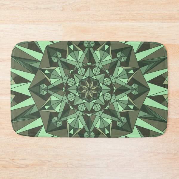 Item preview, Sharp star crystal mandala green designed and sold by Depression-Art.