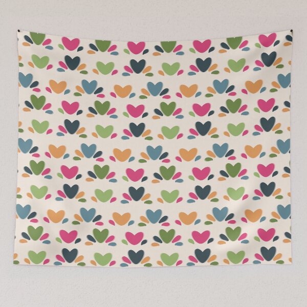 Item preview, Vibrants Hearts - Cream designed and sold by JaselviiStudio.