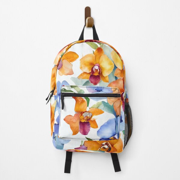 Item preview, Gorgeous Blue and Orange Orchid Watercolor designed and sold by Fredster1966.