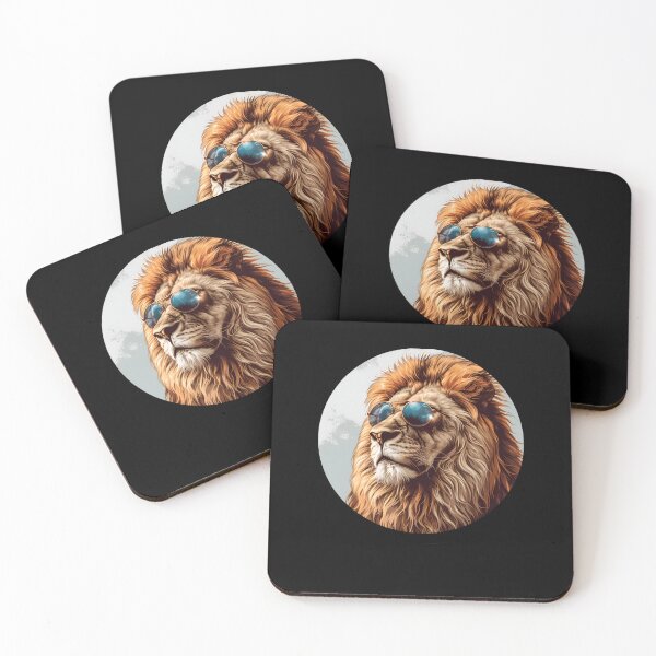 Item preview, Lion with sunglasses designed and sold by RedStormCrafts.
