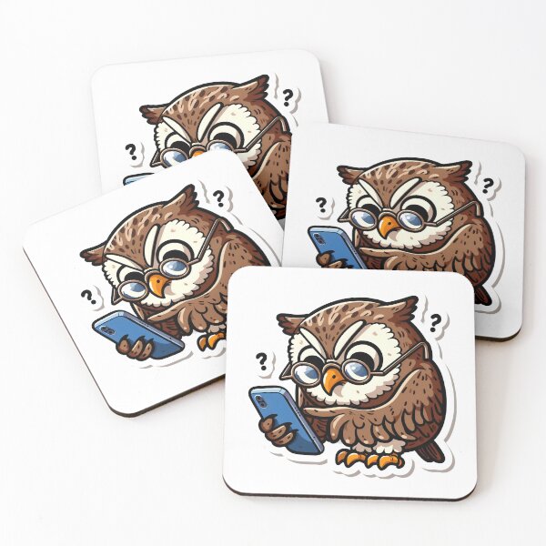 Aperçu de l'œuvre Owl LOL : Envoyer des SMS aux Talons contre les luttes avec les smartphones ! créée et vendue par AI-Only Creations.