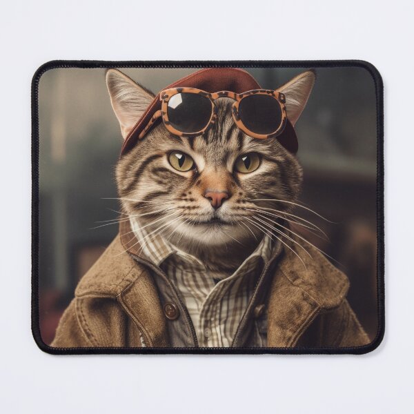 Item preview, Hipster cat 1 designed and sold by hhh-art.