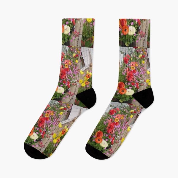 Item preview, Pretty Cottage Garden Flowers With Rannunculus designed and sold by Sarah  Rajkotwala.