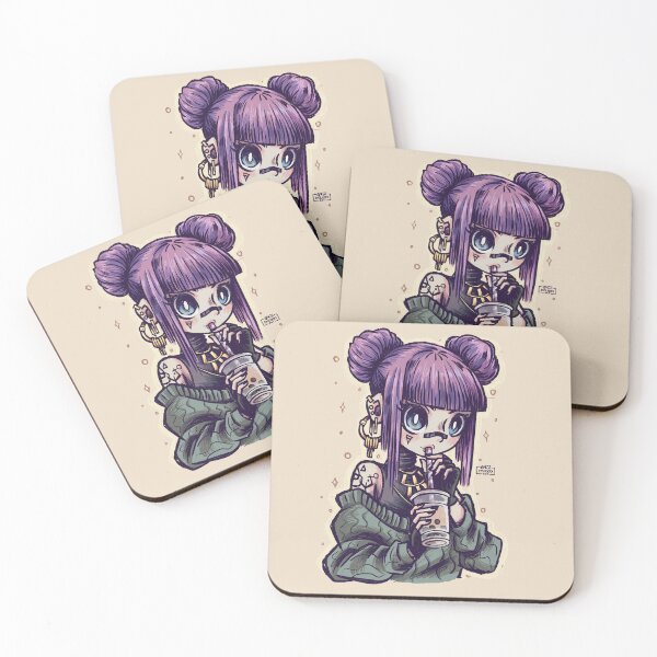 Item preview, girl drinking bobba tea designed and sold by AngiLaguado.