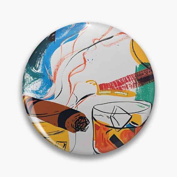 Artikelvorschau, Whiskey Whimsy – Risograph Reverie of Cigar and White Smoke Generative AI entworfen und verkauft von OlfactoART Studio.