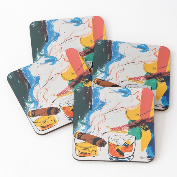 Artikelvorschau, Whiskey Whimsy – Risograph Reverie of Cigar and White Smoke Generative AI entworfen und verkauft von OlfactoART Studio.