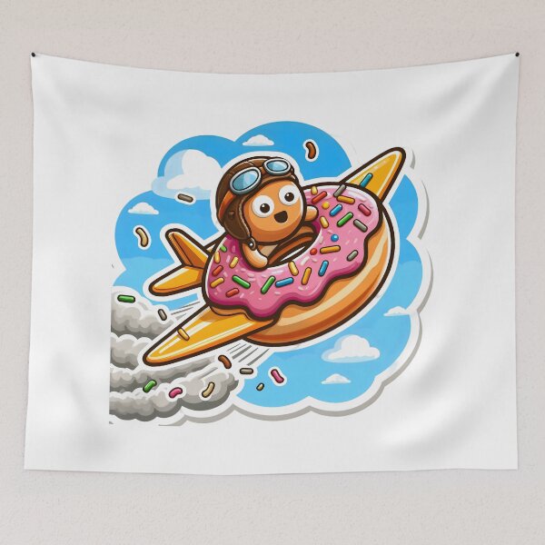Item preview, Sprinkle Soar: Donut's Aerial Delight Stuns Pastries Below! designed and sold by AI-Only Creations.