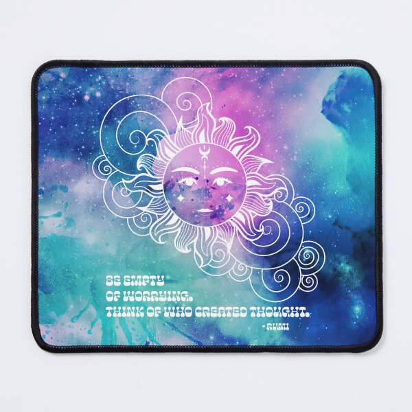 Item preview, Cosmic Aesthetic Rumi Quote - Free Your Mind - Be empty of worrying. Think of who created thought. designed and sold by Trish Dish.