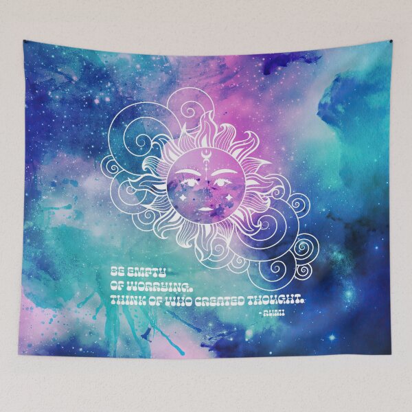 Item preview, Cosmic Aesthetic Rumi Quote - Free Your Mind - Be empty of worrying. Think of who created thought. designed and sold by Trish Dish.