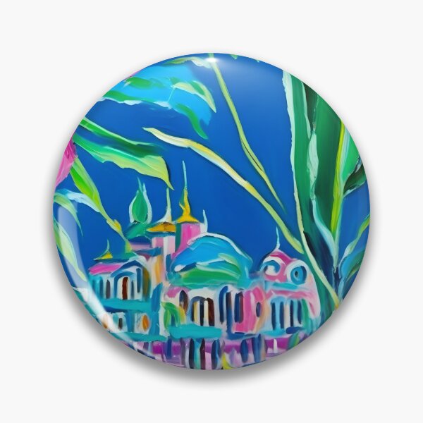 Item preview, Grandmillennial art, Venice at night, preppy painting designed and sold by SophieClimaArt.