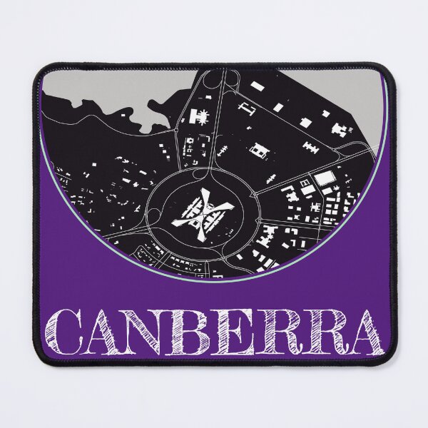 Item preview, Canberra Coordinates - Stylish Monochrome Map Art designed and sold by ElLocoMus.