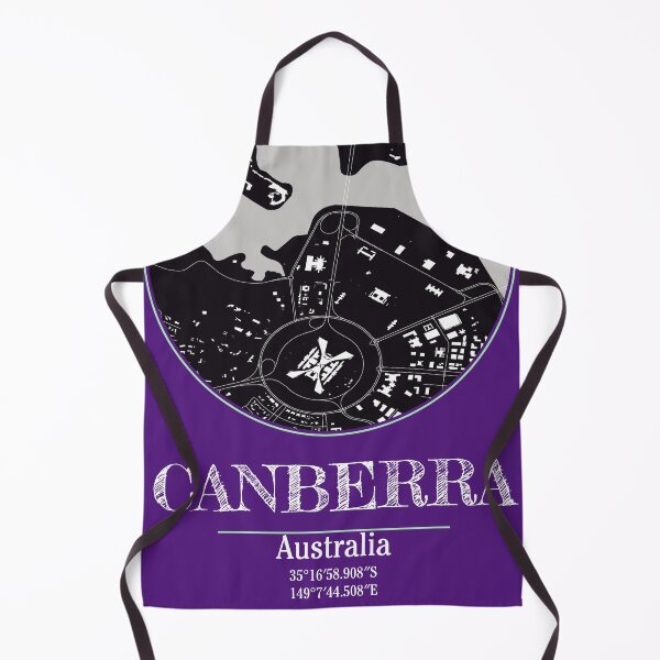Item preview, Canberra Coordinates - Stylish Monochrome Map Art designed and sold by ElLocoMus.