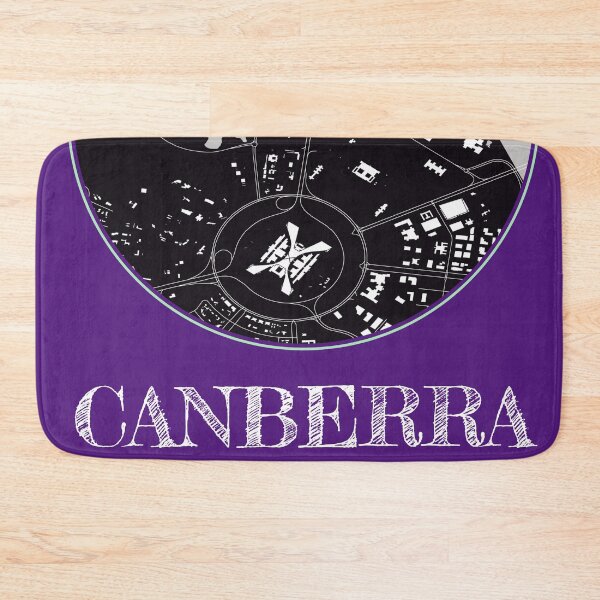 Item preview, Canberra Coordinates - Stylish Monochrome Map Art designed and sold by ElLocoMus.