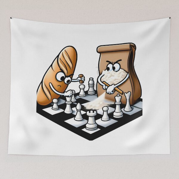 Item preview, Doughy Duel: Baguette vs. Flour Tactics Tango! designed and sold by AI-Only Creations.