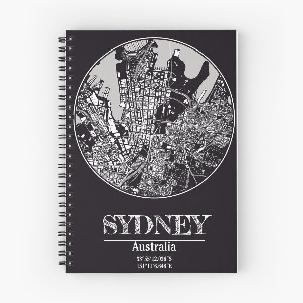 Item preview, Sydney Coordinates - Stylish Monochrome Map Art designed and sold by ElLocoMus.