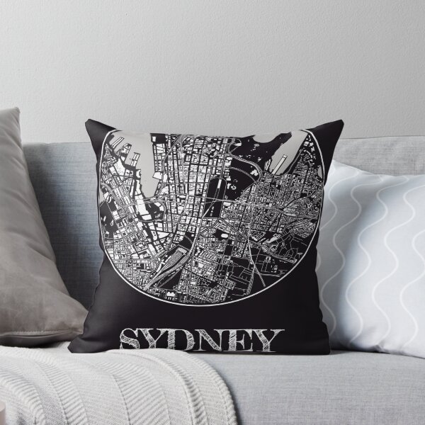 Item preview, Sydney Coordinates - Stylish Monochrome Map Art designed and sold by ElLocoMus.