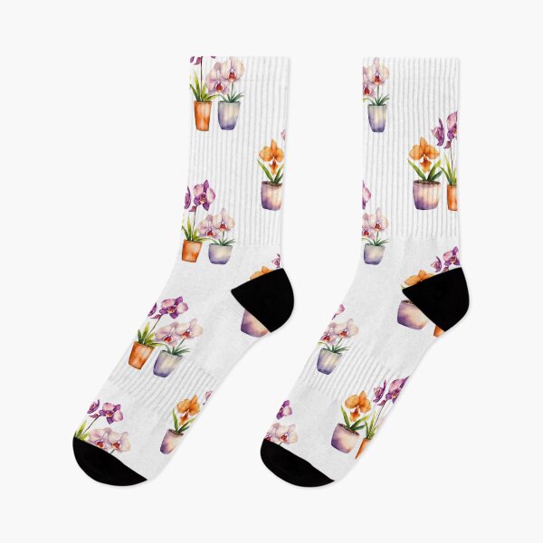 Item preview, Potted Orchid Trio Watercolor designed and sold by Fredster1966.