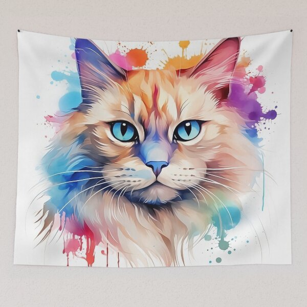 Item preview, Birman Cat - Watercolor designed and sold by CatsAndDogs-TF.