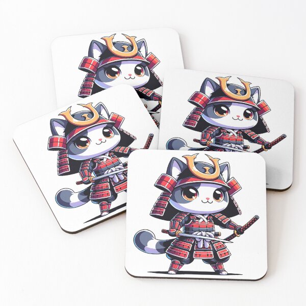 Item preview, Kawaii samurai cat designed and sold by FerdiEverywhere.
