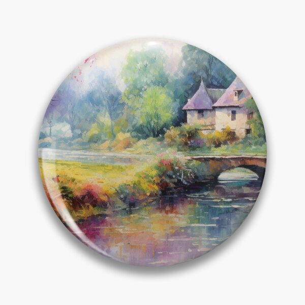 Aperçu de l'œuvre Sud de la France : paysage onirique impressionniste français coloré créée et vendue par Fantasy Masterpiece.