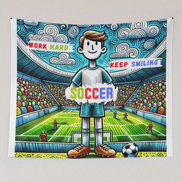 Item preview, Soccer - Work hard keep smiling designed and sold by lukaszk01.