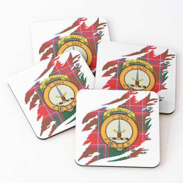Item preview, Dalziel Crest Scottish Surname Tartan designed and sold by BagTown Clans.