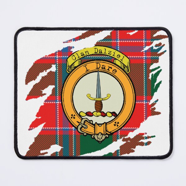 Item preview, Dalziel Crest Scottish Surname Tartan designed and sold by BagTown Clans.