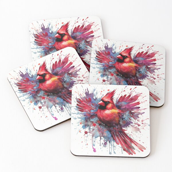 Item preview, Cardinal with splashes of Blue designed and sold by KingExpressions.