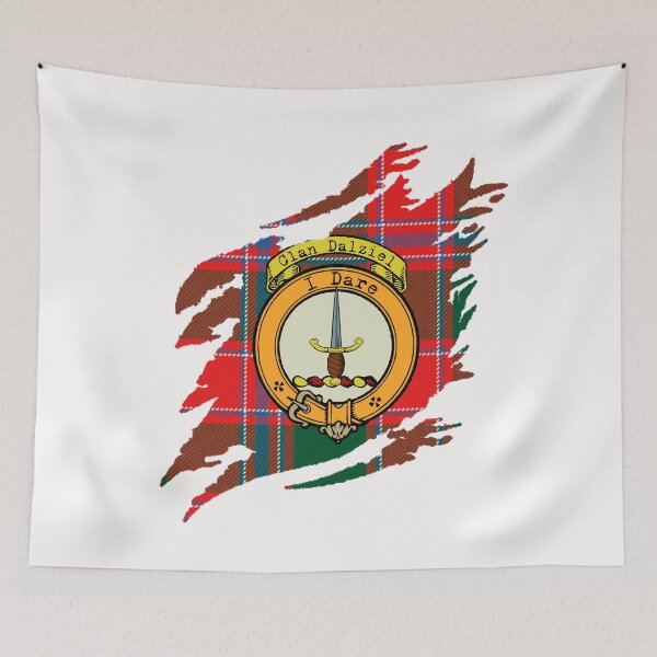 Item preview, Dalziel Crest Scottish Surname Tartan designed and sold by BagTown Clans.