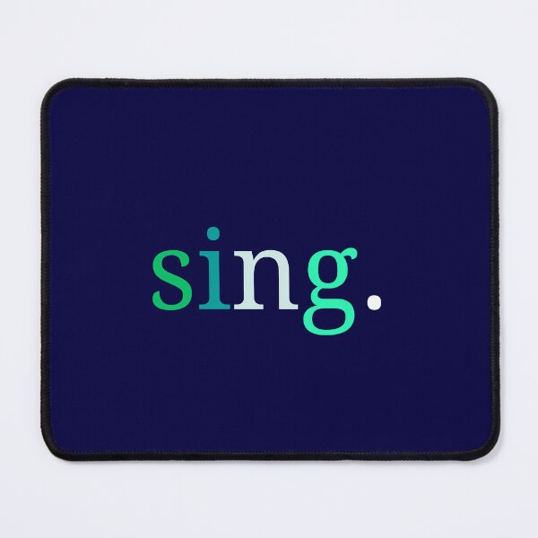 Item preview, Sing. One word Blue Green Teal designed and sold by artdesignbysam.