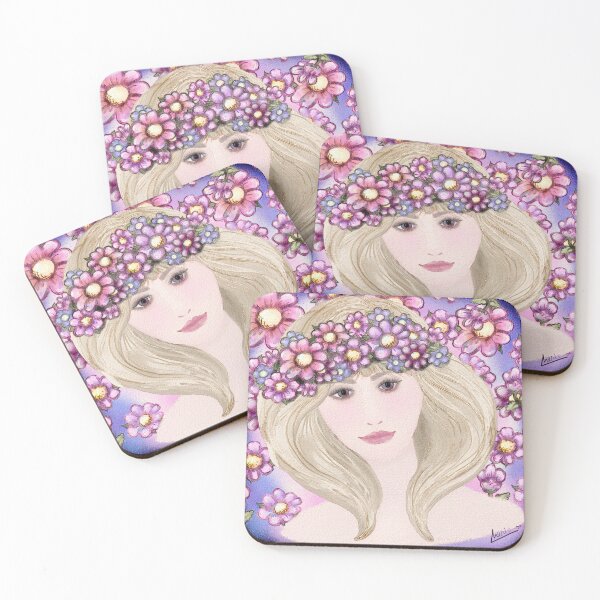 Item preview, Crown of Flowers Pretty Girl Pastel Style designed and sold by CheriesArt.