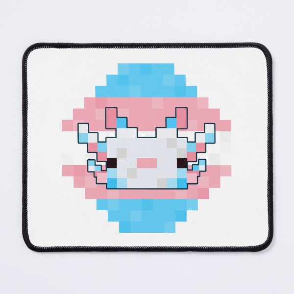 Artikelvorschau, Trans Pride Pixel Axolotl entworfen und verkauft von Pixel and Paintbrush.