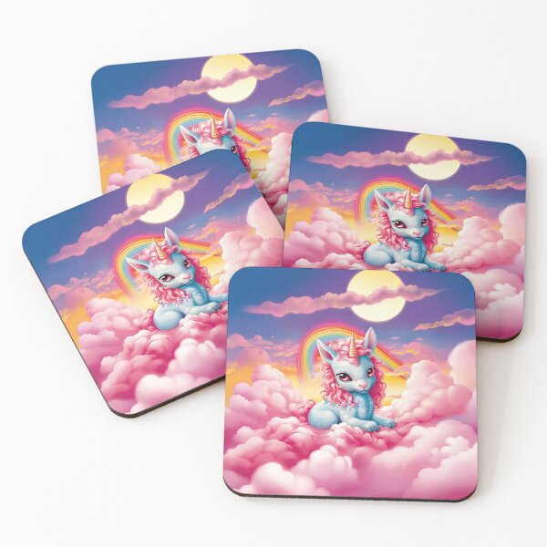 Item preview, Enchanting Y2K Rainbow Blue Unicorn Apparel and Accessories - Embrace the Whimsical Magic! designed and sold by ChromaKins.