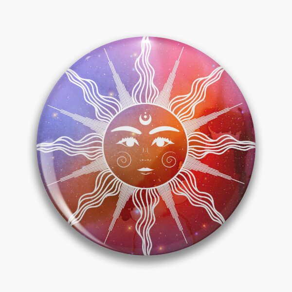 Item preview, Cosmic Aesthetic Sun in Blue and Purple Watercolor Ink Sky designed and sold by Trish Dish.