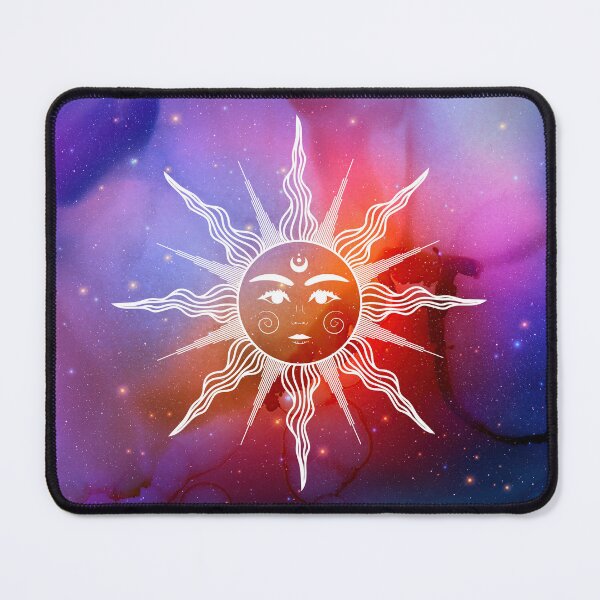 Item preview, Cosmic Aesthetic Sun in Blue and Purple Watercolor Ink Sky designed and sold by Trish Dish.