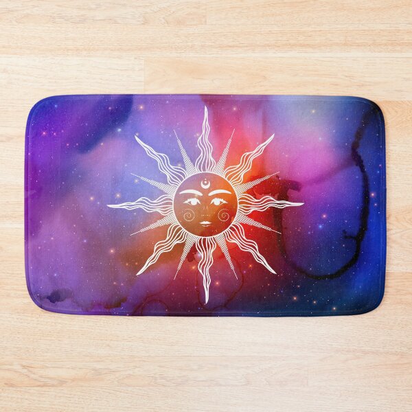 Item preview, Cosmic Aesthetic Sun in Blue and Purple Watercolor Ink Sky designed and sold by Trish Dish.