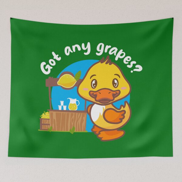 Item preview, Got any grapes? Annoying duck (on dark colors) designed and sold by messy-nessie.