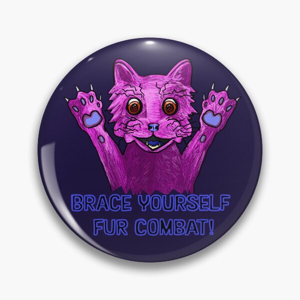 Item preview, Brace Yourself Fur Combat! Crazed Cat designed and sold by Sparkleweather.