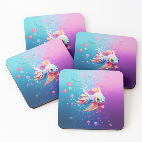 Item preview, Dive into Whimsy: Y2K Rainbow Beta Fish Apparel and Accessories - Swim in Magical Style! designed and sold by ChromaKins.