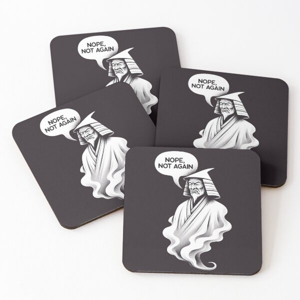 Item preview, Samurai Spirit's Witty Decline: The 'Nope, Not Again' Ghost designed and sold by ShogunStyle.