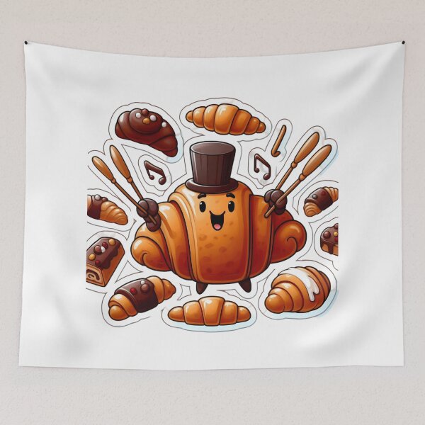 Item preview, Croissant Crescendo: Flaky Orchestra's Sweet Symphony Delight! designed and sold by AI-Only Creations.