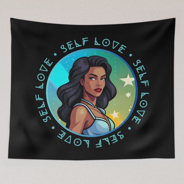 Item preview, Superhero Woman Self Love Star Sky Blue Aura designed and sold by Melan Designs.