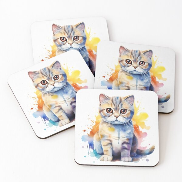 Item preview, Gatito Scottish Fold - Acuarela designed and sold by CatsAndDogs-TF.