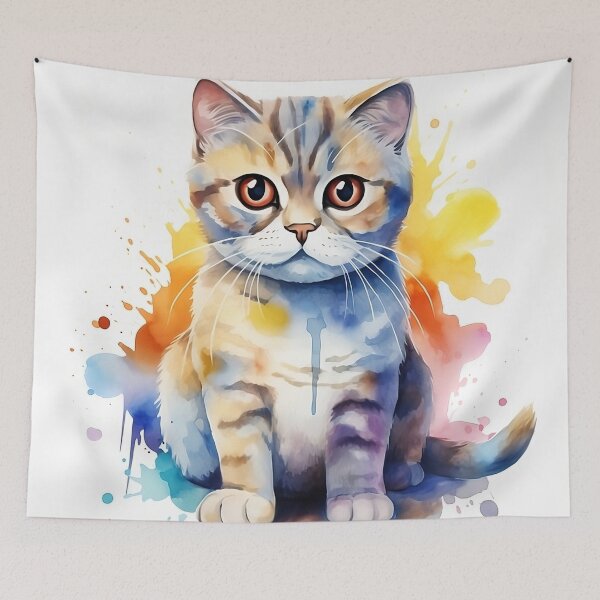 Item preview, Gatito Scottish Fold - Acuarela designed and sold by CatsAndDogs-TF.