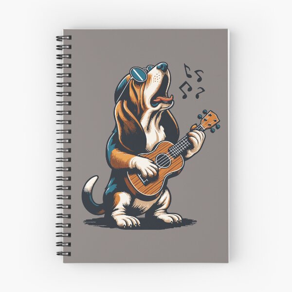 Item preview, Dog Playing Guitar Singing Basset Hound Funny designed and sold by d247.