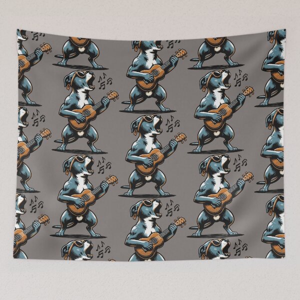 Item preview, Dog Playing Guitar Sing Staffordshire Terrier Staffie Funny designed and sold by d247.