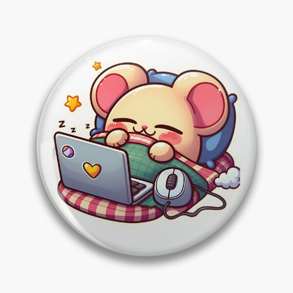 Artikelvorschau, Mousey Nap: Tech-Träume auf einem winzigen Kissen! entworfen und verkauft von AI-Only Creations.