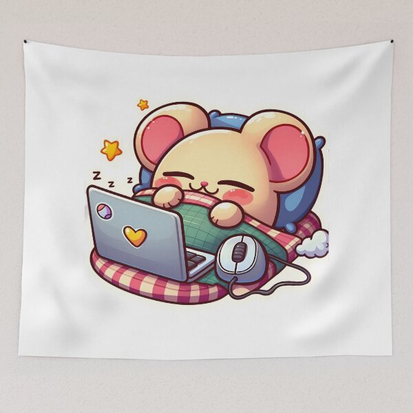 Item preview, Mousey Nap: Tech Dreams on a Tiny Pillow! designed and sold by AI-Only Creations.