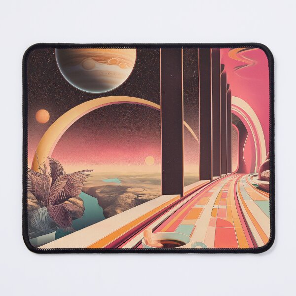 Item preview, Galactic coffeeshop retro futuristic poster designed and sold by Rebelka.